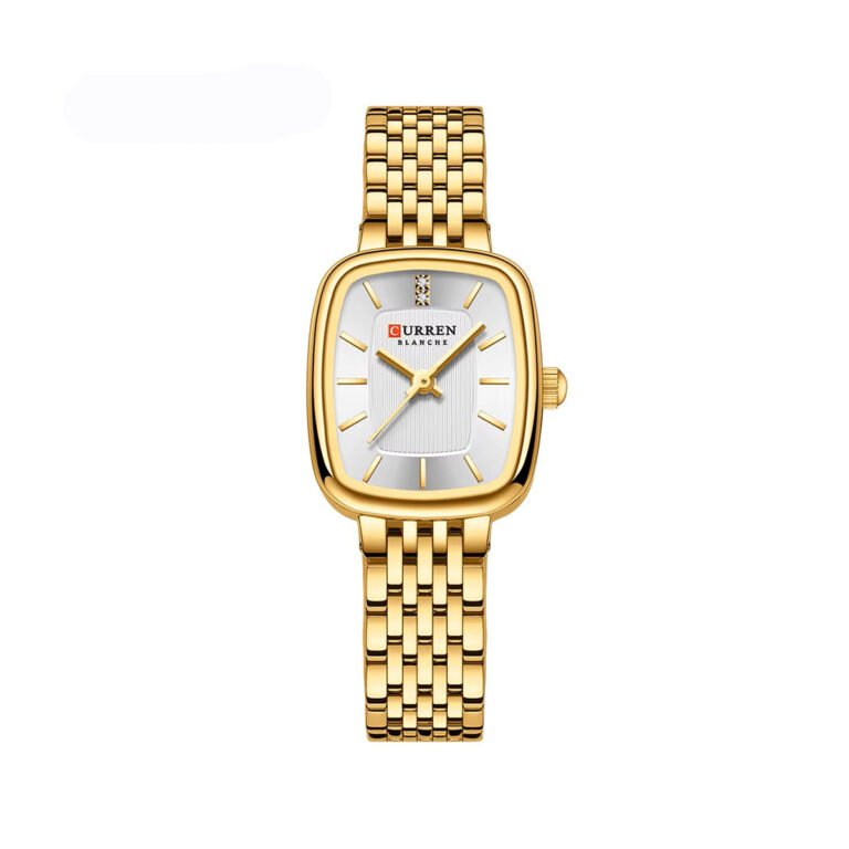 CURREN 9093 Square Stainless Steel Ladies Watch-Gold White CURREN 9093 Square Stainless Steel Ladies Watch-Gold White