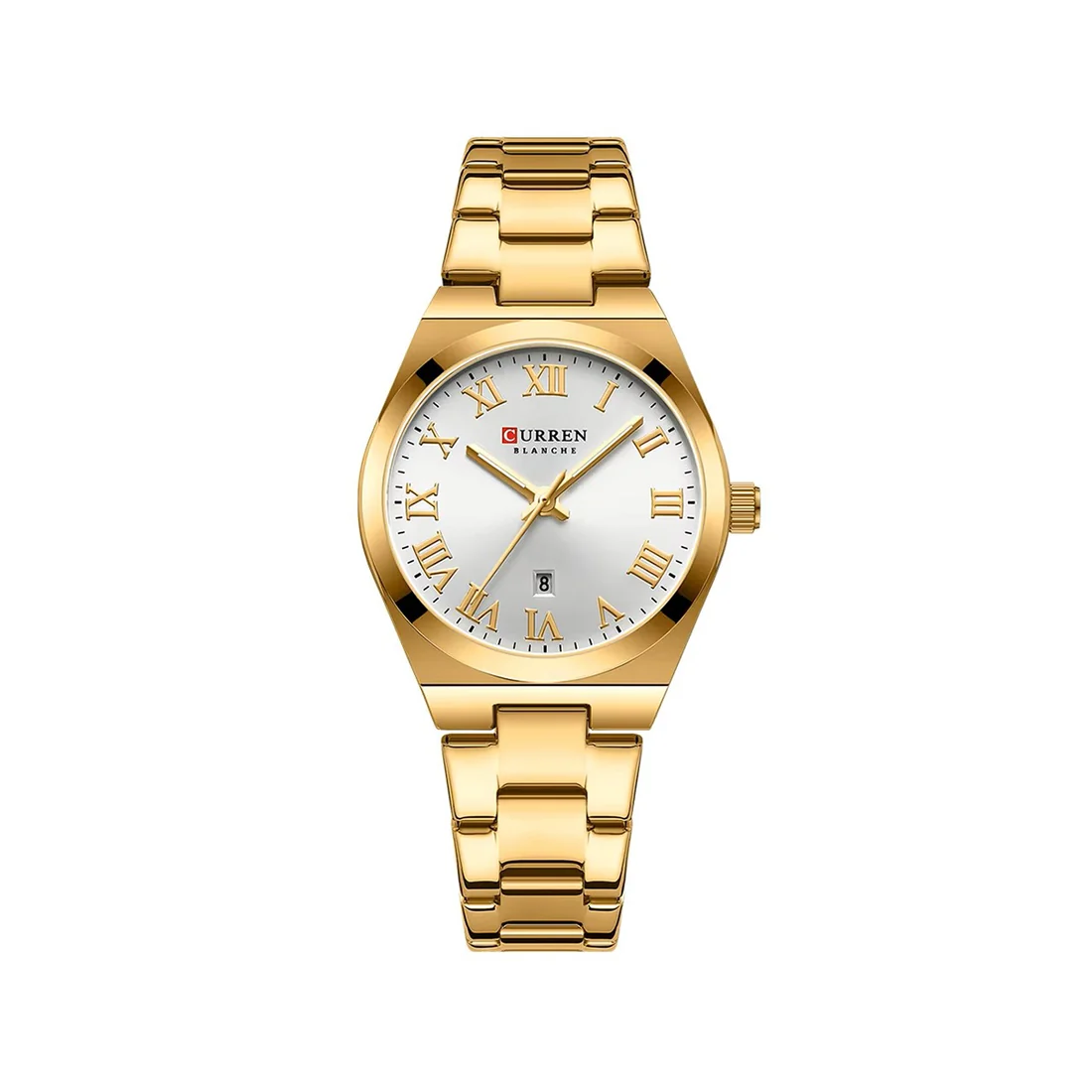 CURREN 9095 Elegant Stainless Steel Classic Women Quartz Watch- Gold Silver CURREN 9095 Elegant Stainless Steel Classic Women Quartz Watch- Gold Silver