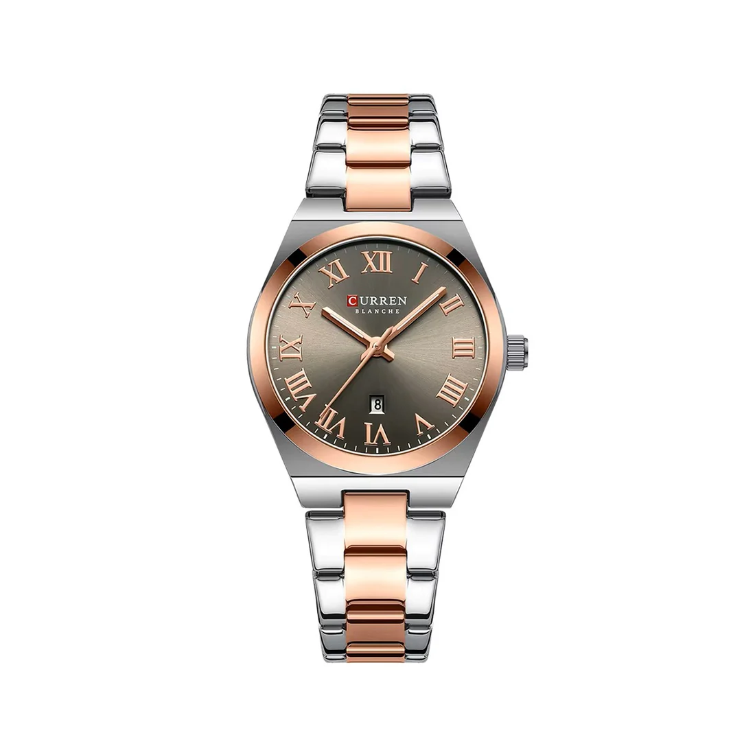 CURREN 9095 Elegant Stainless Steel Classic Women Quartz Watch- Silver & Rose Gold CURREN 9095 Elegant Stainless Steel Classic Women Quartz Watch- Silver & Rose Gold