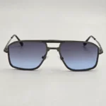 DITA Black Geometric Aviator Sunglasses with Blue Gradient Lenses