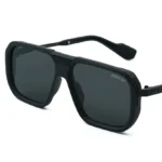 MOSCOT Black Translucent Square Sunglasses