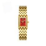 OLEVS 3700 New Elegant Quartz Ladies Watch-Gold Red