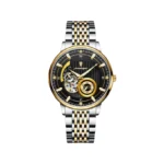 POEDAGAR 1416 New Automatic Mechanical Stainless Steel Men’s Watch-Gold Black