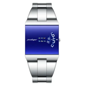 Poedagar 857 Luxury Quartz Watch for Men Silver Blue