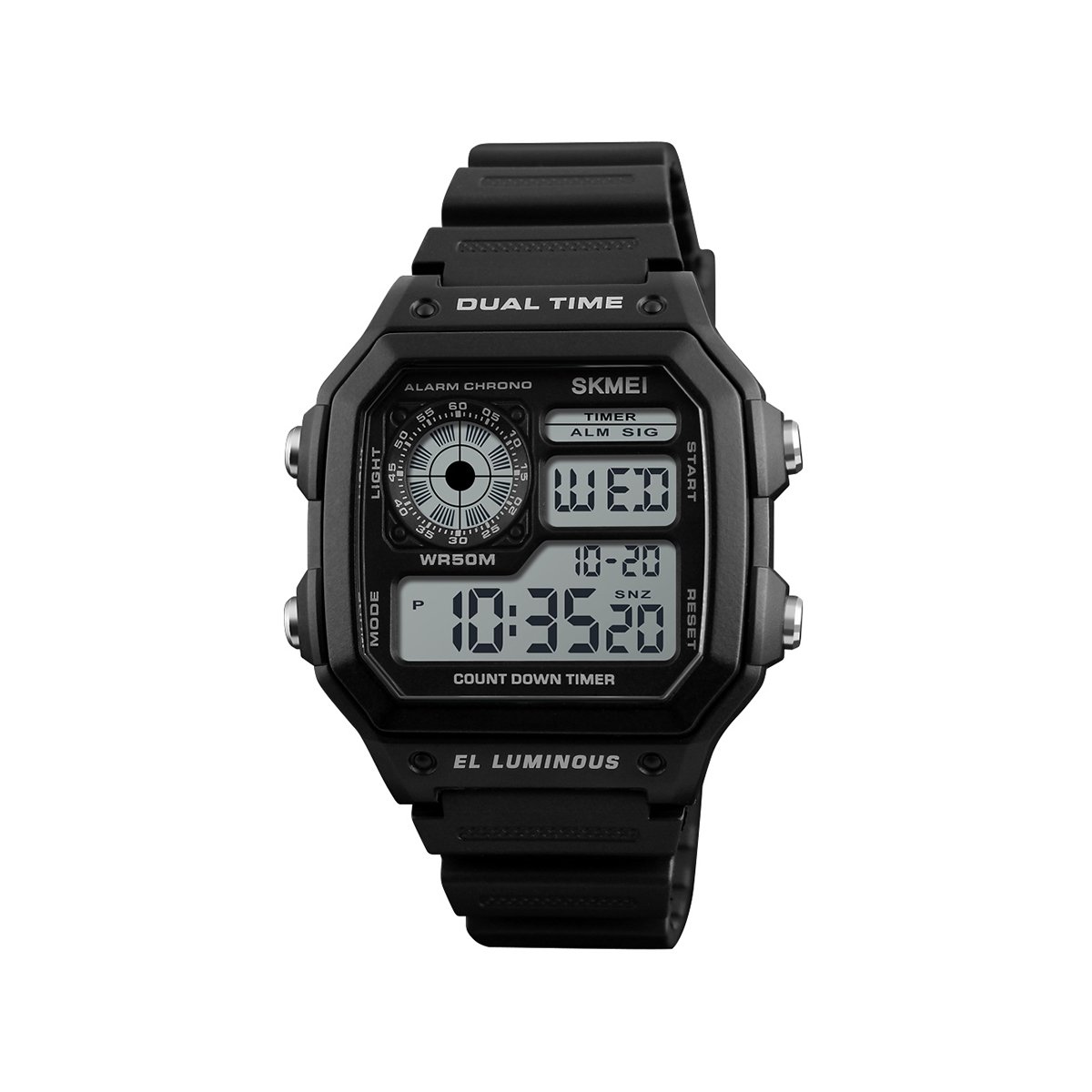 SKMEI 1299 Classic Vintage Square Waterproof watch- Black SKMEI 1299 Classic Vintage Square Waterproof watch- Black