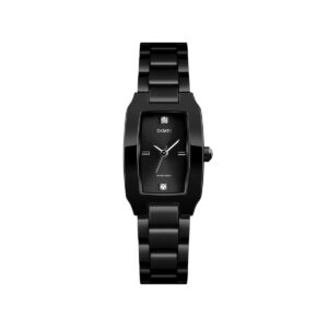 SKMEI 1400 luxury stainless steel wristwatch for Woman- Black