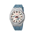 SKMEI 2243 Rugged 5ATM waterproof Military Tactical Men’s wristwatch with LED Backlight & Dual Display- Sky Blue