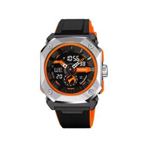 SKMEI 2272 Silicon Strap Sports Analog Digital Men's Watch-Orange