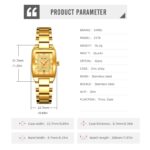 SKMEI 2578 waterproof Rhinestone Case Fashionable quartz Ladies watch- Gold