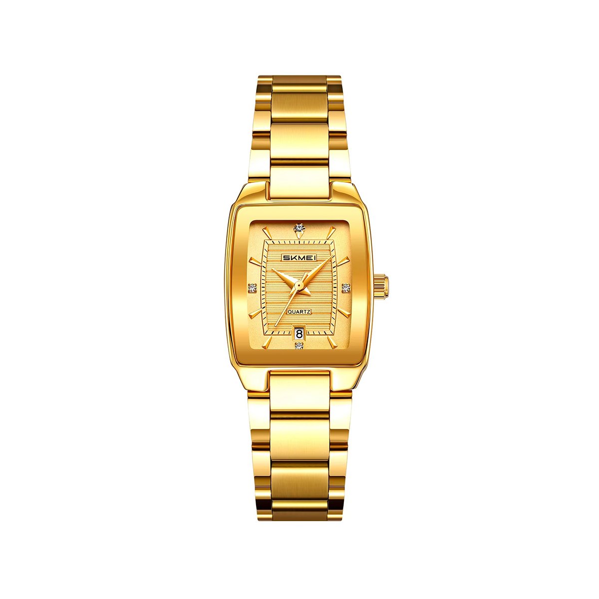 SKMEI 2578 waterproof Rhinestone Case Fashionable quartz Ladies watch- Gold SKMEI 2578 waterproof Rhinestone Case Fashionable quartz Ladies watch- Gold