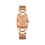 SKMEI 2578 waterproof Rhinestone Case Fashionable quartz Ladies watch- Rose Gold