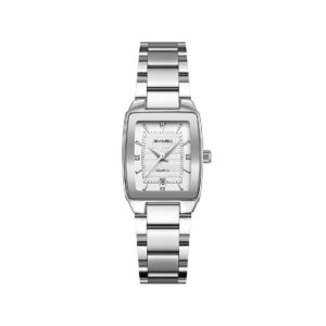 SKMEI 2578 waterproof Rhinestone Case Fashionable quartz Ladies watch- Silver