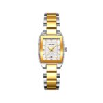 SKMEI 2578 waterproof Rhinestone Case Fashionable quartz Ladies watch- Silver Gold