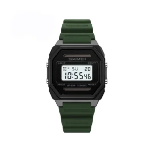 SKMEI 2640 Classic Retro 5BAR Waterproof Digital Multifunctional Sports Watch- Green