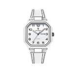 Poedagar 608 Octagonal Silicon Strap Men's Watch- White