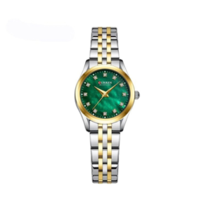 Curren 9111 Diamonds Design Quartz Women's Watch-Gold Green