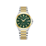 Curren 8494 Stainless Steel Men's Watch-Silver Gold Green