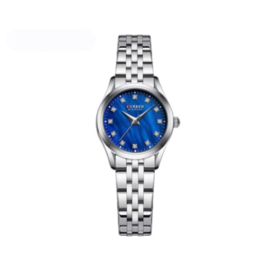Curren 9111 Diamonds Design Quartz Women's Watch-Silver Blue