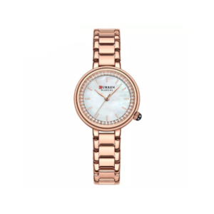 Curren 9089 Elegant Quartz Movement Women's Wristwatch – Rose Gold & White