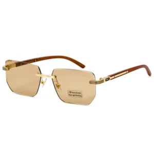 CARTIER Rimless Photochromic Sunglass Brown