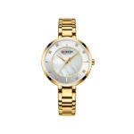 CURREN 9051 Quartz Stainless Steel Women Wristwatch – Gold White