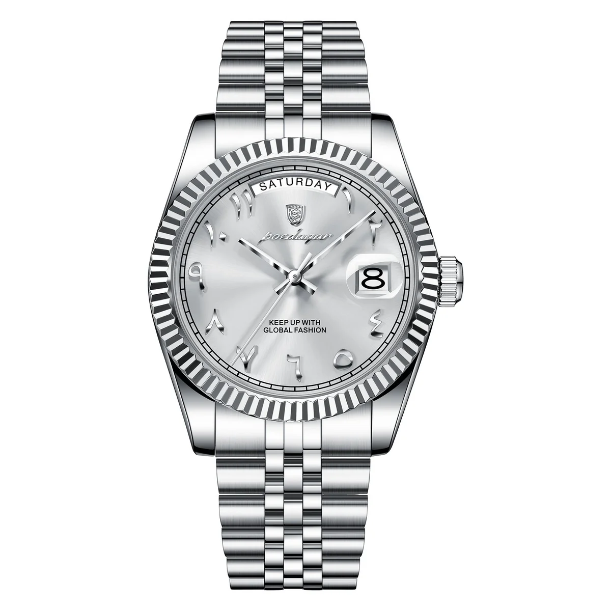 POEDAGAR 845 Men’s Steel Quartz Watch Full Silver POEDAGAR 845 Men’s Steel Quartz Watch Full Silver