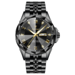 POEDAGAR 698 Men's Steel Quartz Watch - Full Black
