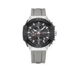 CURREN 8462 Chronograph Luminous Casual Silicon Strap Watch for Men- Grey